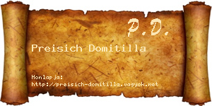 Preisich Domitilla névjegykártya